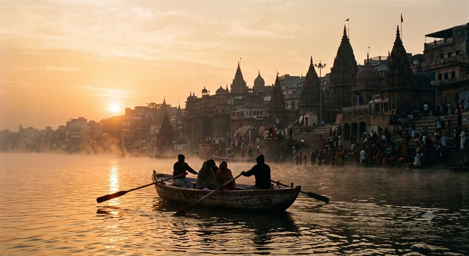 Sunrise boat ride on the Ganges, Varanasi, Delhi Agra Jaipur Varanasi tour